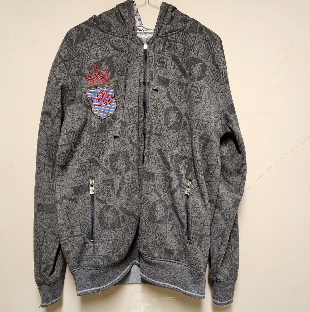 MECCA Vintage Hoodie – Men’s Medium – Dark Gray – Full-Zip